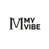Black 'My Vibe' logo on a white background